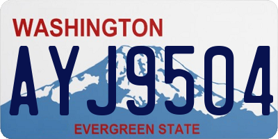 WA license plate AYJ9504