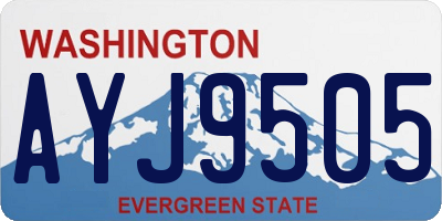 WA license plate AYJ9505