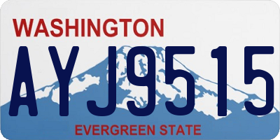 WA license plate AYJ9515