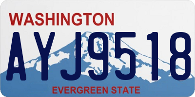 WA license plate AYJ9518