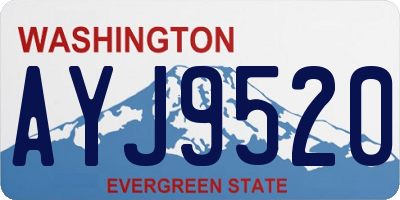WA license plate AYJ9520