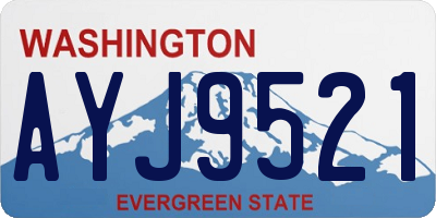 WA license plate AYJ9521
