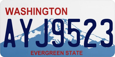 WA license plate AYJ9523