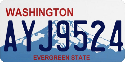 WA license plate AYJ9524
