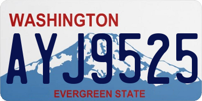 WA license plate AYJ9525