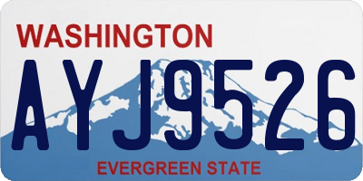 WA license plate AYJ9526