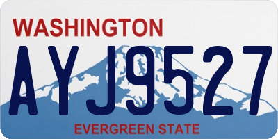 WA license plate AYJ9527