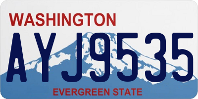 WA license plate AYJ9535