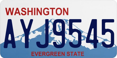 WA license plate AYJ9545