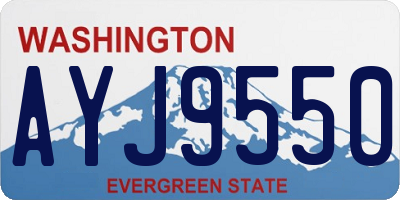 WA license plate AYJ9550