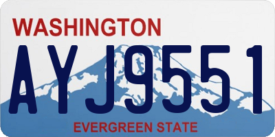 WA license plate AYJ9551