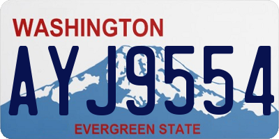 WA license plate AYJ9554