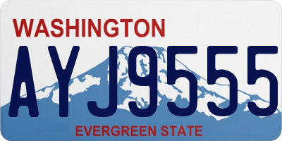 WA license plate AYJ9555