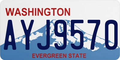 WA license plate AYJ9570