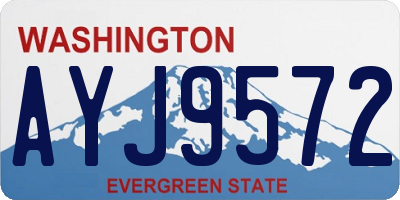 WA license plate AYJ9572