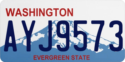 WA license plate AYJ9573