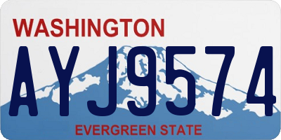 WA license plate AYJ9574