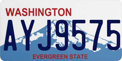WA license plate AYJ9575