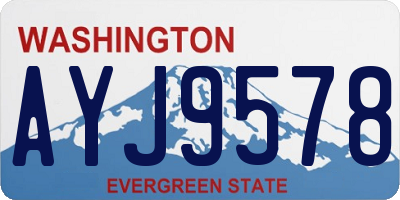 WA license plate AYJ9578