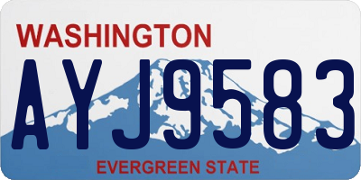 WA license plate AYJ9583