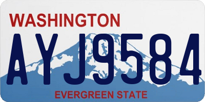 WA license plate AYJ9584