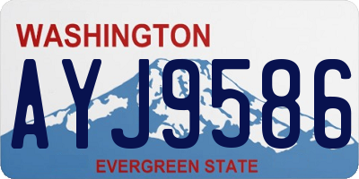WA license plate AYJ9586