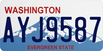 WA license plate AYJ9587