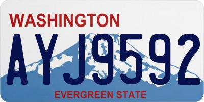 WA license plate AYJ9592