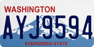 WA license plate AYJ9594