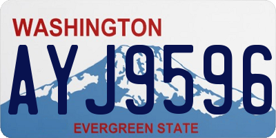 WA license plate AYJ9596