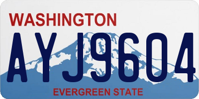 WA license plate AYJ9604