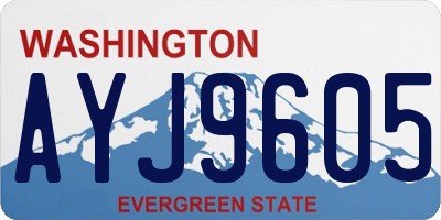WA license plate AYJ9605