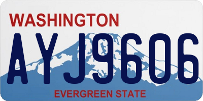 WA license plate AYJ9606