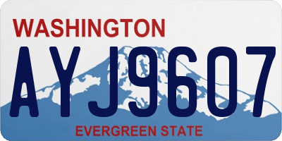 WA license plate AYJ9607
