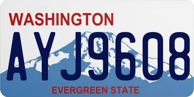 WA license plate AYJ9608