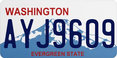 WA license plate AYJ9609