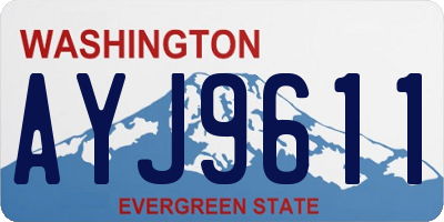 WA license plate AYJ9611