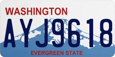 WA license plate AYJ9618