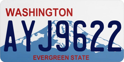 WA license plate AYJ9622