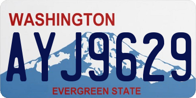 WA license plate AYJ9629