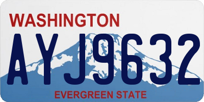 WA license plate AYJ9632
