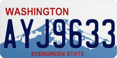 WA license plate AYJ9633