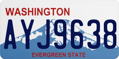 WA license plate AYJ9638