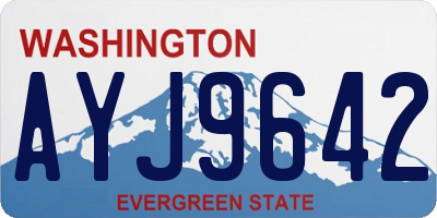 WA license plate AYJ9642