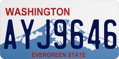 WA license plate AYJ9646