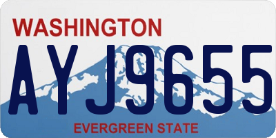 WA license plate AYJ9655