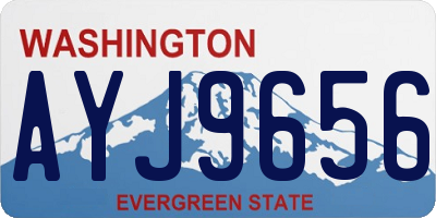 WA license plate AYJ9656