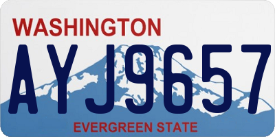 WA license plate AYJ9657