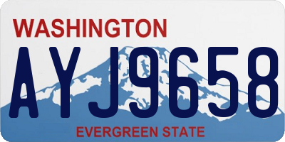 WA license plate AYJ9658
