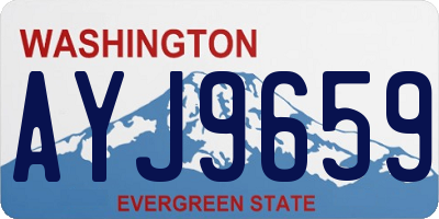 WA license plate AYJ9659